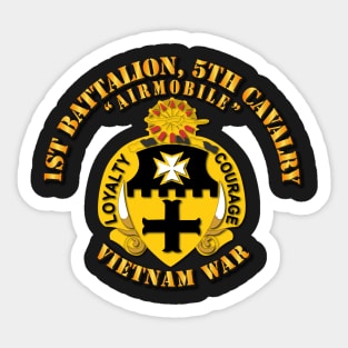 1st Battalion, 5th Cavalry w Txt Sticker